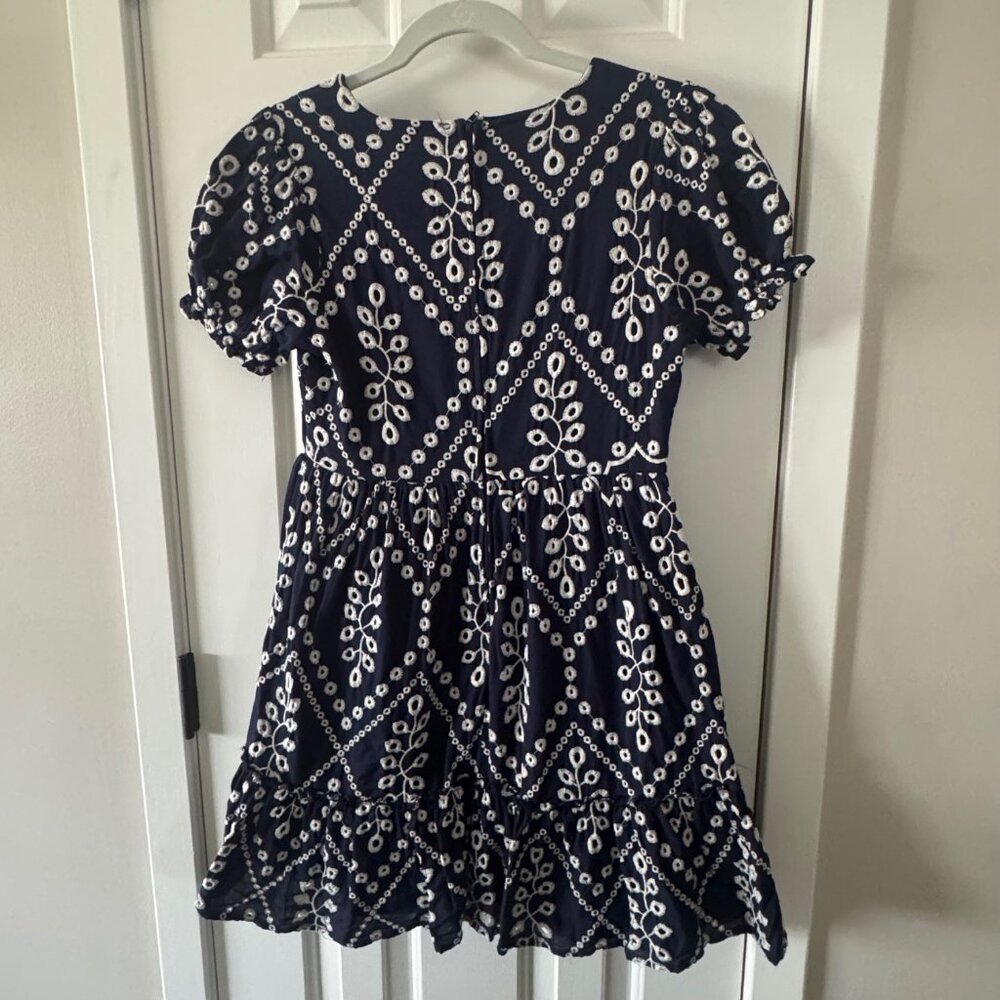Mi Ami Womens Navy and Cream Dress Size M Medium P3 - Picture 10 of 12